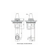 AGH90-F80-180L Offset Type F80D/FMB22 Angle Head - Big-tools Industrial Supply Tools for Metal Cutting